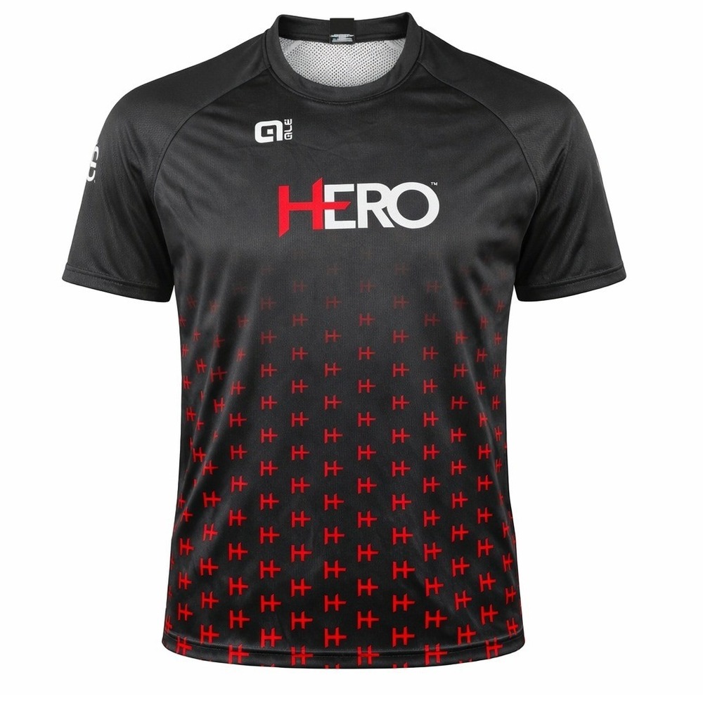 Ale Cycling Hero Jersey‎ Mens Black Red Made in Italy Technical Mesh Shirt XL